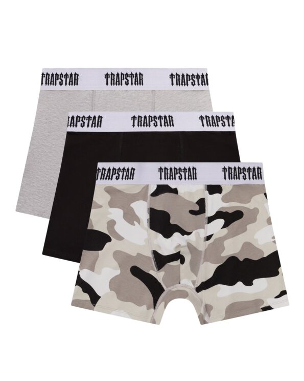 Trapstar 3-Pack Boxer Shorts Black/Grey/Camo