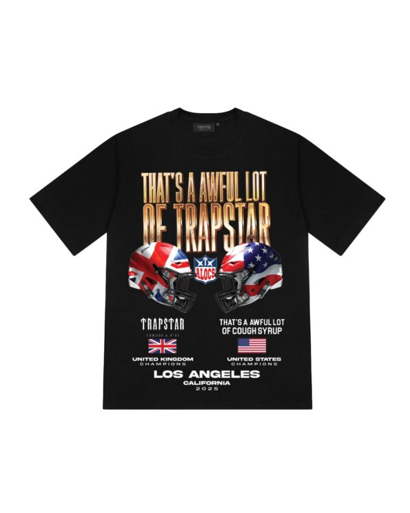 Trapstar x Cough Syrup International Shutdown Print Tee Black