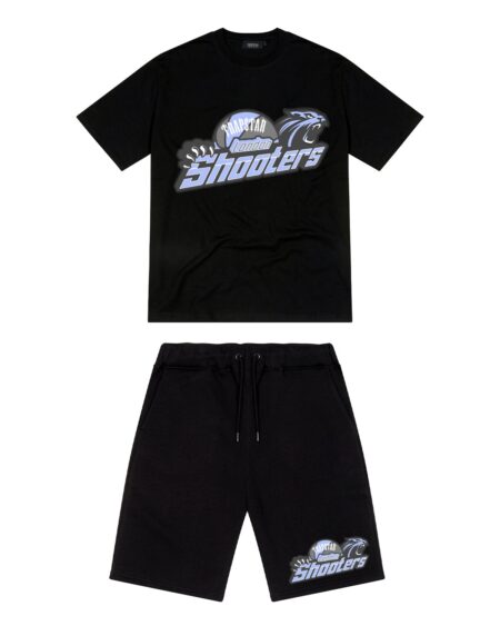 Trapstar Shooters Shorts Set in Black/Ice