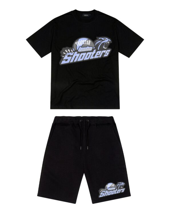 Trapstar Shooters Shorts Set in Black/Ice