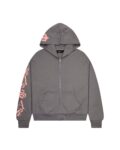 Trapstar Script Hoodie 2.0 in Grey/Pink