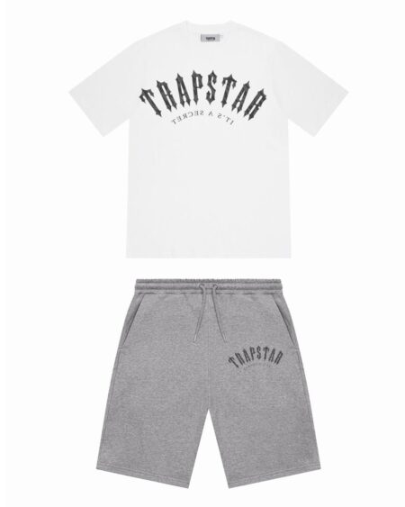 Trapstar Irongate Camo White and Grey Shorts Set