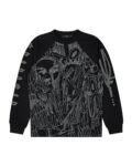 TRAPSTAR X SLAWN WAFFLE LS TOP – BLACK/REFLECTIVE